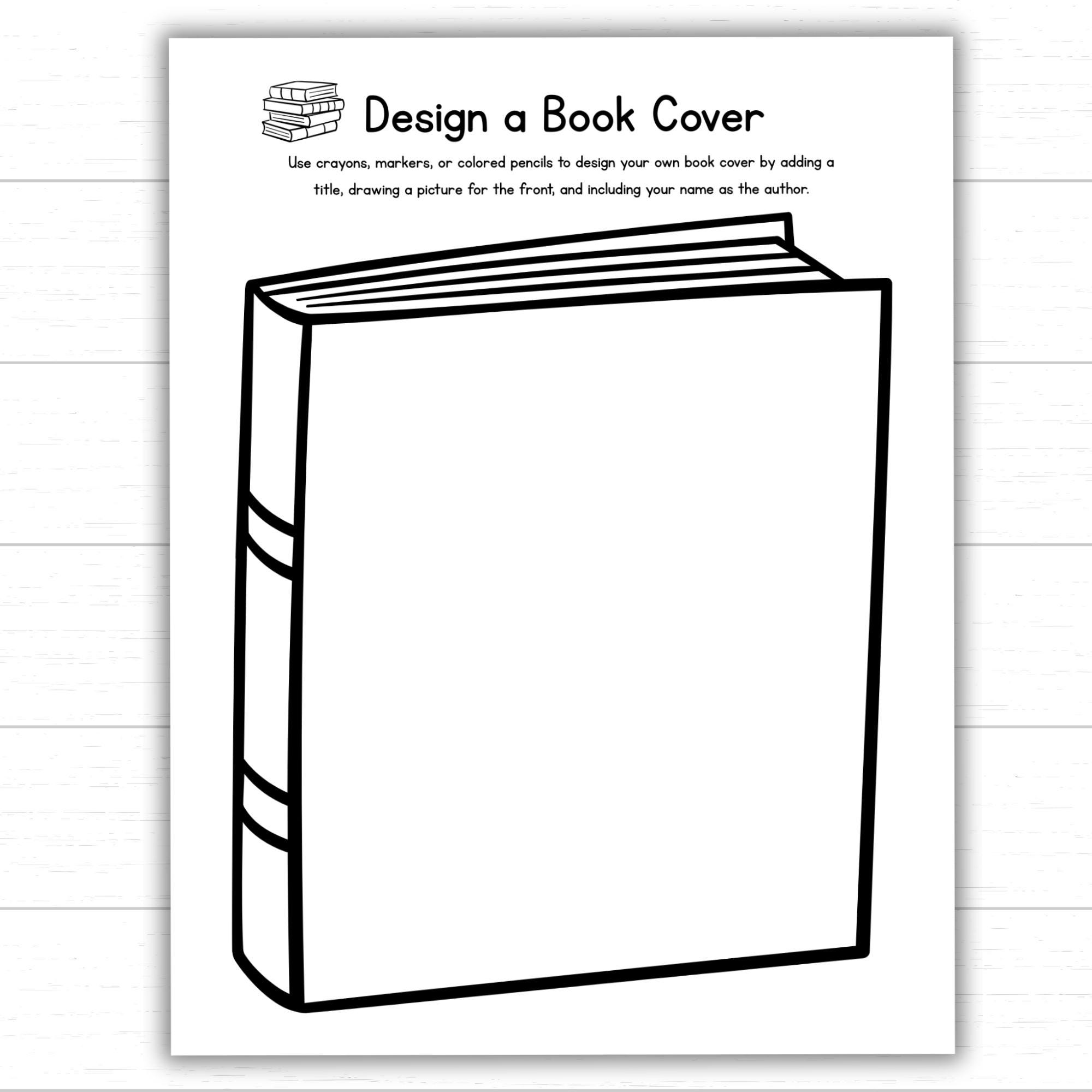 Design a Book Cover Printable Activity for Kids, Design Your Own Book ...