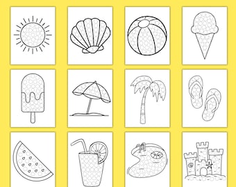 Summer Dot Marker Printables for Toddlers (Ages 2-5) | 12 No Prep Do A Dot Worksheets | Preschool Busy Activity | Road Trip Kids Printable