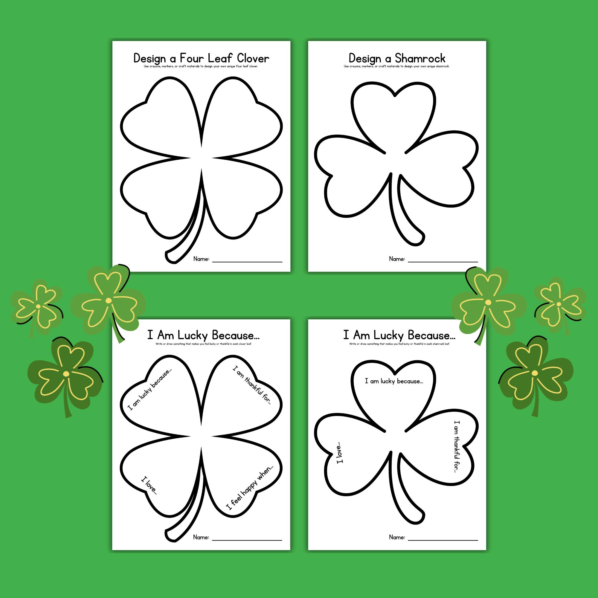 Design a Shamrock and Four Leaf Clover Craft for St. Patrick