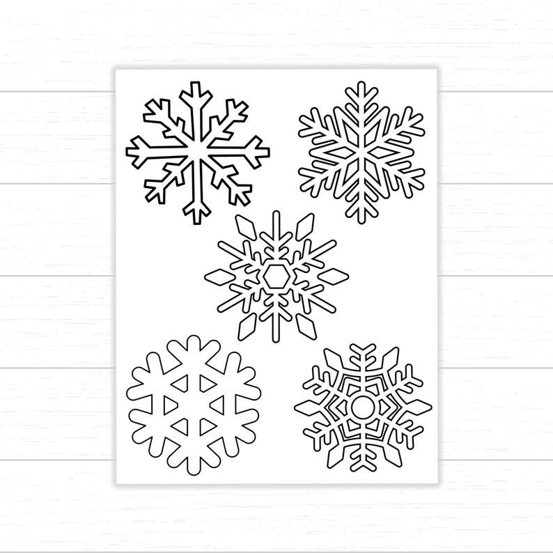 Snowflake Template Pack, Snowflake Coloring Pages, Paper Snowflakes