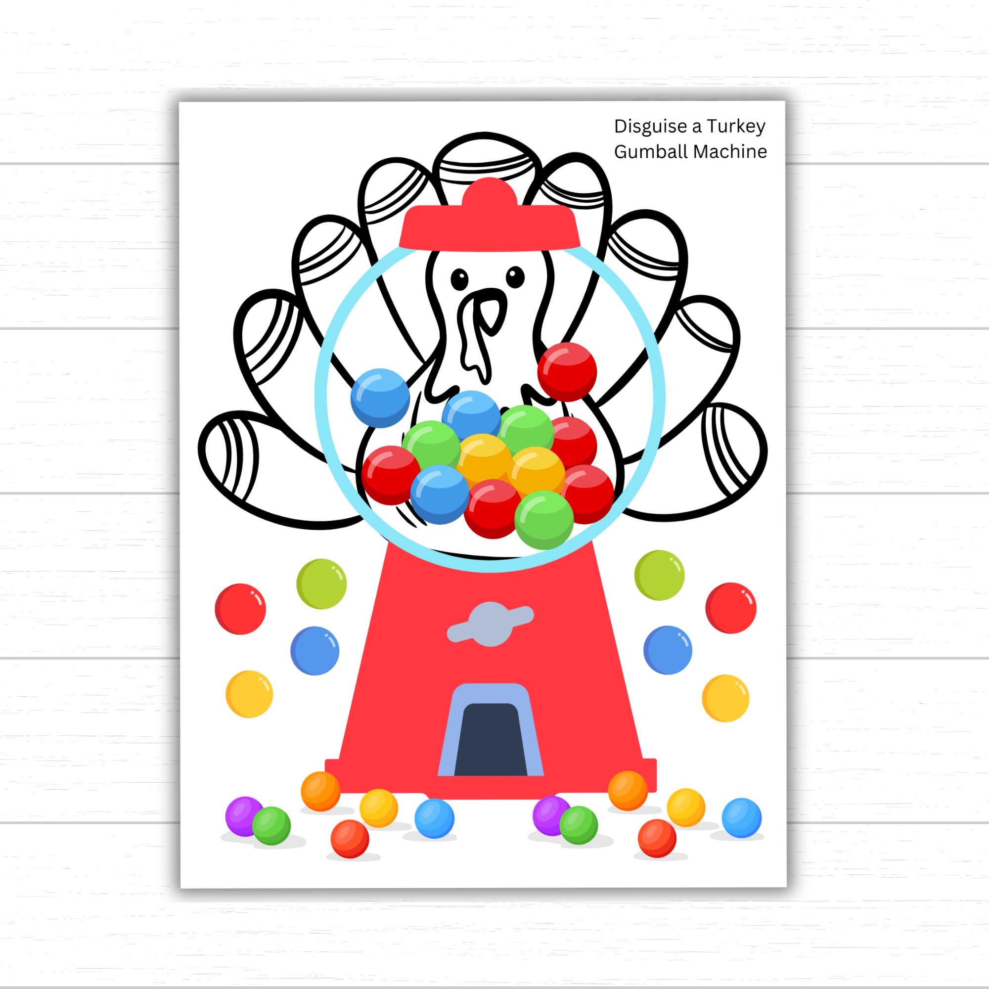 disguise a turkey gumball machine, gumball machine turkey, turkey