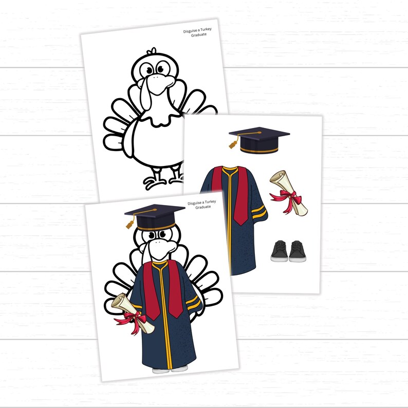 Graduation Turkey Disguise Project Printable, Turkey in Disguise Craft ...