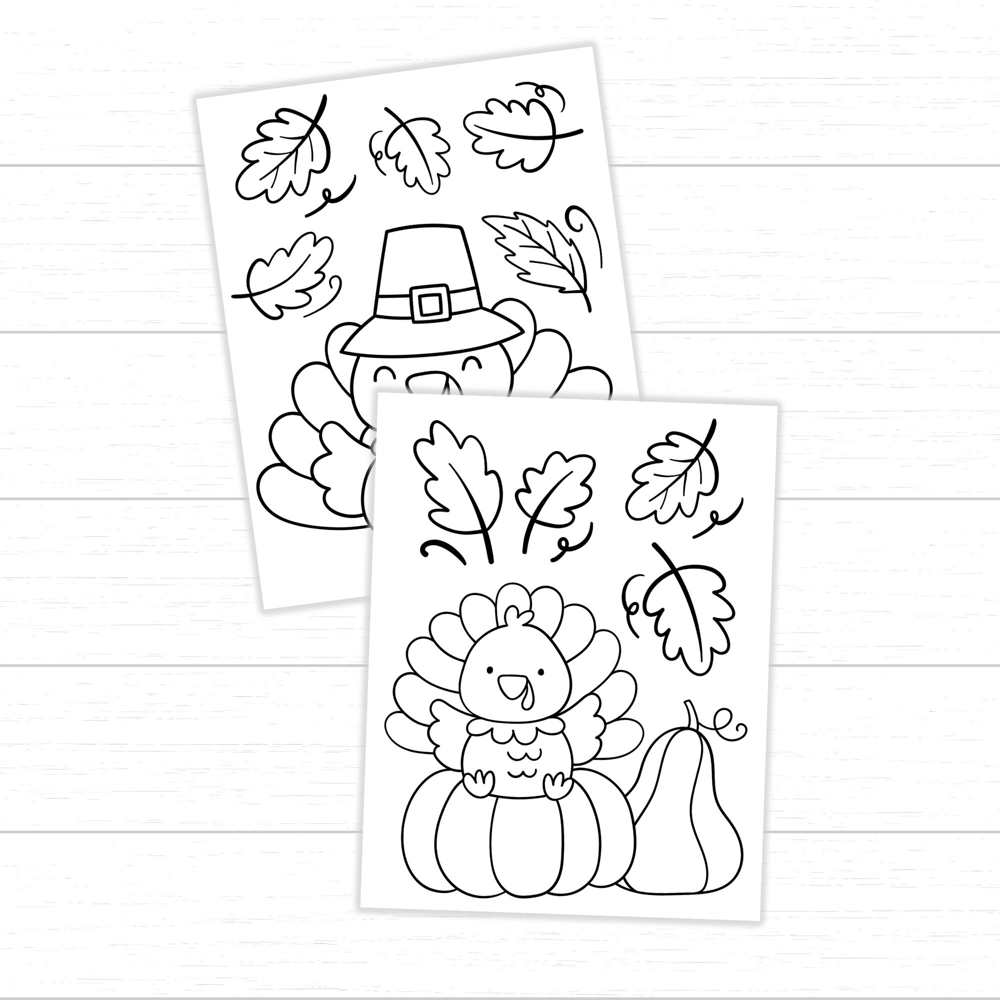 Cute Turkey Coloring Pages, Printable Turkey Coloring Pages for Kids