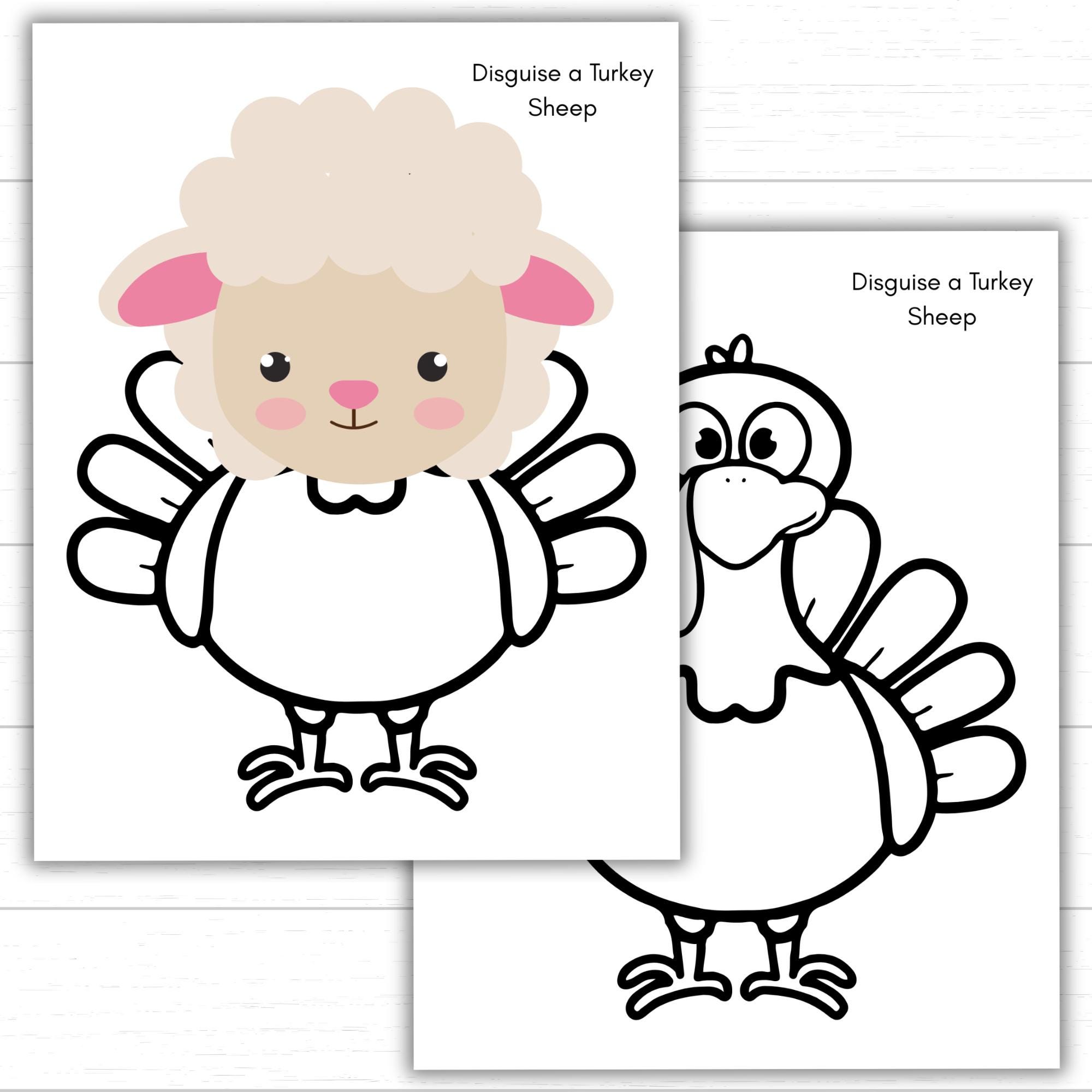 disguise a turkey farm animal bundle, farm animal thanksgiving