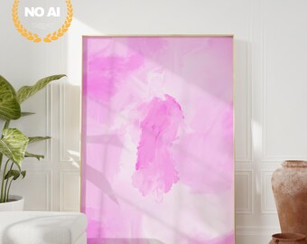 Aufsteigender Jesus Christus Kunst: Abstrakter lila christlicher Druck (Digitaler Download)