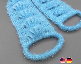 Crochet pattern back scrubber shower strap, super practical and very convenient, useful gift for man & woman and for the elderly