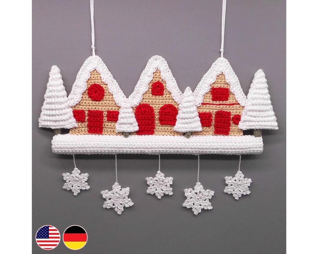 Kit Crochet De Verrouillage Vintage National Yarn Crafts - Motif Hiver, Bois, Arbres - 20x27 Pouces, Référence R112