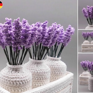 Crochet pattern flower decoration Provence lavender dream - easy & versatile