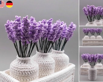 Crochet pattern flower decoration Provence lavender dream - easy & versatile