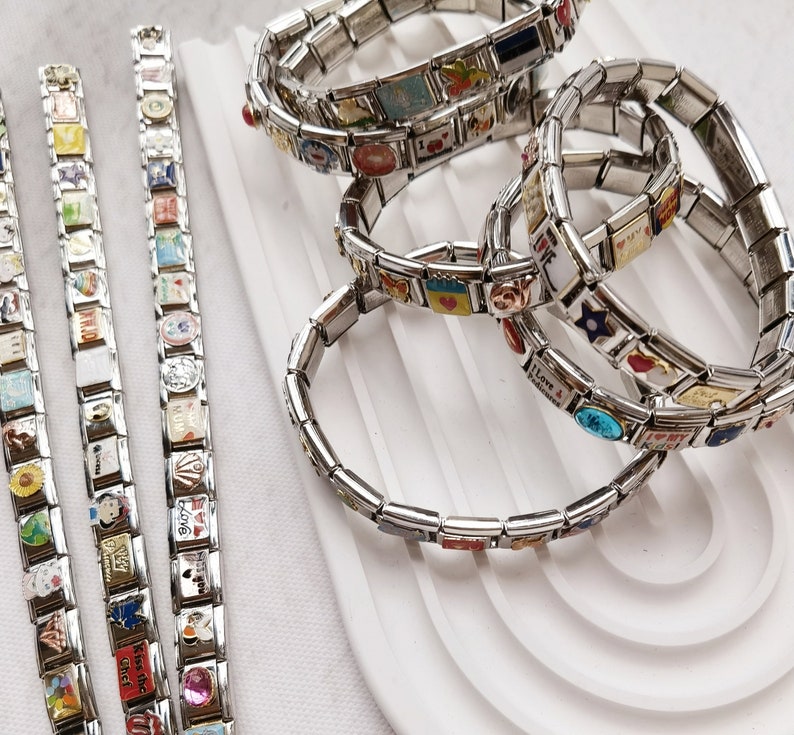 Italian Charm Bracelets 18 Links Italian Bracelet Italian Etsy UK