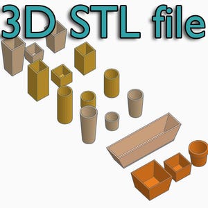 STL 3D file for Miniature flower planters