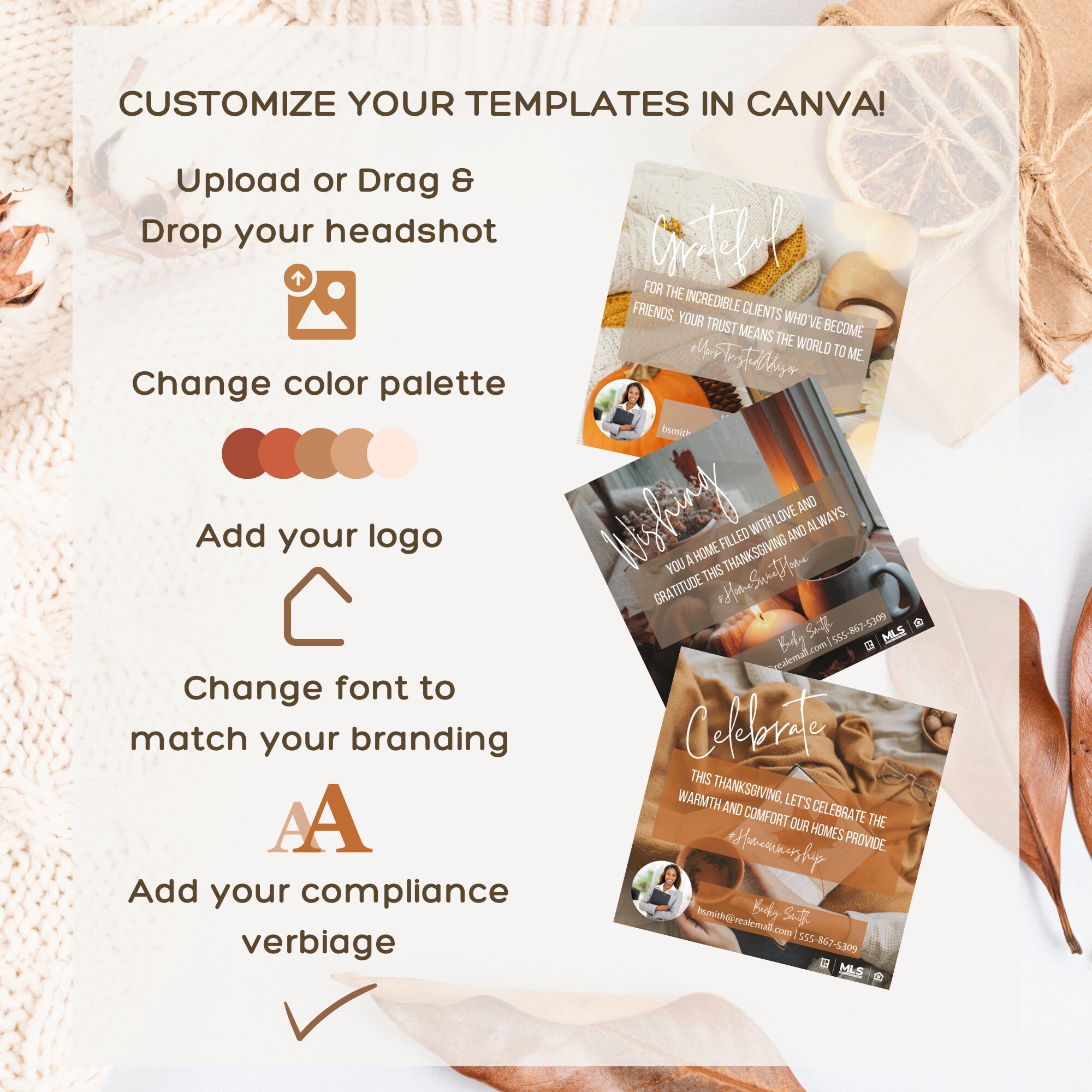 30 Fall-themed Gratitude Posts for Real Estate & Mortgage | Fall Themed ...