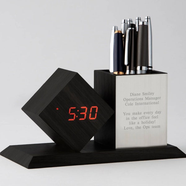 Desk Clock Etsy