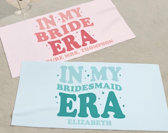 Personalized Beach Towel – Custom Bridesmaid Beach Towel – Destination Wedding Gift – Bridal Shower Favor – Bachelorette Party Accessory