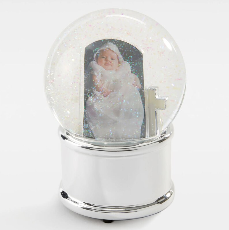 Engraved Baptism & First Communion bless This Child Snow Globe
