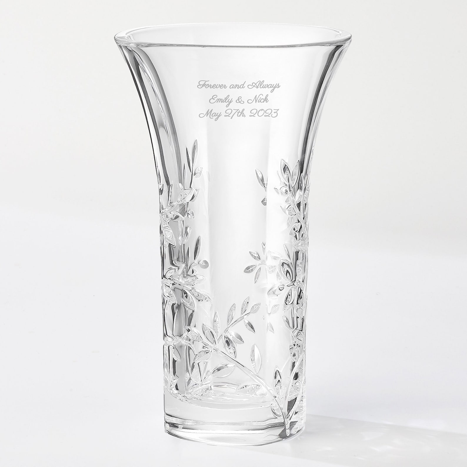 Engraved Vase by Vera Wang Wedgewood Vase - Ideal Wedding or Anniversary Gifts - Great gift idea for mom & Grandma -Special Occasion gift