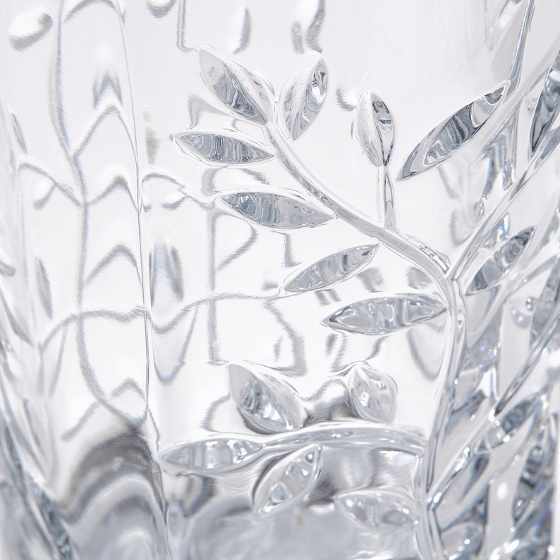 Vera Wang Wedding Engraved Crystal Leaf Vase, Newlywed Couple Gift, Personalized Wedding Gift, Wedding Flower Vase, Crystal Vase image 3