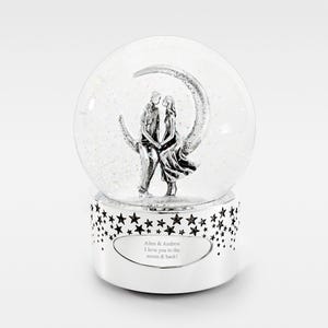 Engraved Couple Musical Snow Globe, Personalized Snow Globe, Christmas Decor, Anniversary Gifts, Wedding Anniversary, Couples