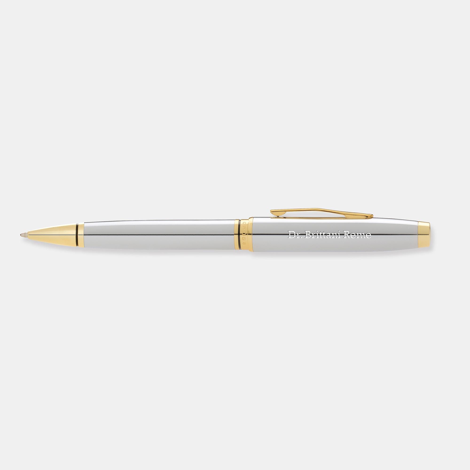 Engraved Cross Bailey Medalist Chrome & 23KGold Rollerball Pen, Workplace Gifts, Business Gifts, Professional Gifts, Office Gifts, Grad Gift