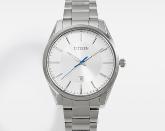 Custom Stainless Steel Watch – Engraved Watch for Women – Men's Luxury Retirement Gift – Personalized Anniversary Timepiece