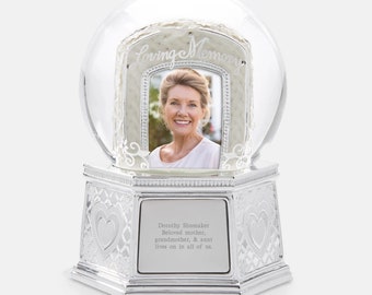 Engraved Memorial Photo Snow Globe, Personalized Snow Globe, Christmas Decor, Memorial Gift, Remembrance Gift, Memoriam