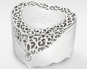 Joyero personalizado para ella, Joyero grabado para mamá, Recuerdo, Regalos para ella, Regalo para mamá, Regalo para el día de la madre, Joyero