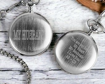 Engraved Pocket Watch For Him, Gifts for Him, Fathers Day Gifts, Dad Gift, Gift for Dad, Money, Men's Accessories, Classic Pocket Watches