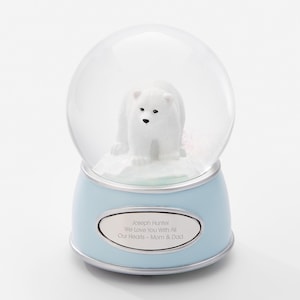 Personalized Baby Musical Snow Globe – Custom Nursery Decor – Baby Keepsake Gift – New Baby Shower Gift – Baby’s First Christmas bild 1