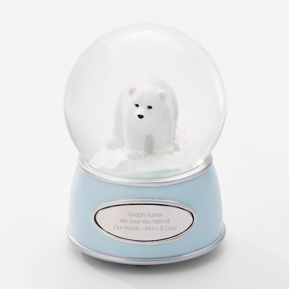 Personalized Baby Musical Snow Globe – Custom Nursery Decor – Baby Keepsake Gift – New Baby Shower Gift – Baby’s First Christmas
