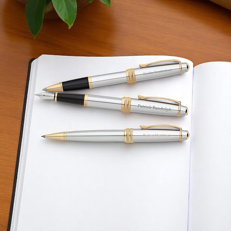 Engraved Luxury Pen - Personalized Ballpoint pen - Engraved Fountain Pen - Rollerball Pen Gift - Custom Graduation or Professional Pen image 4