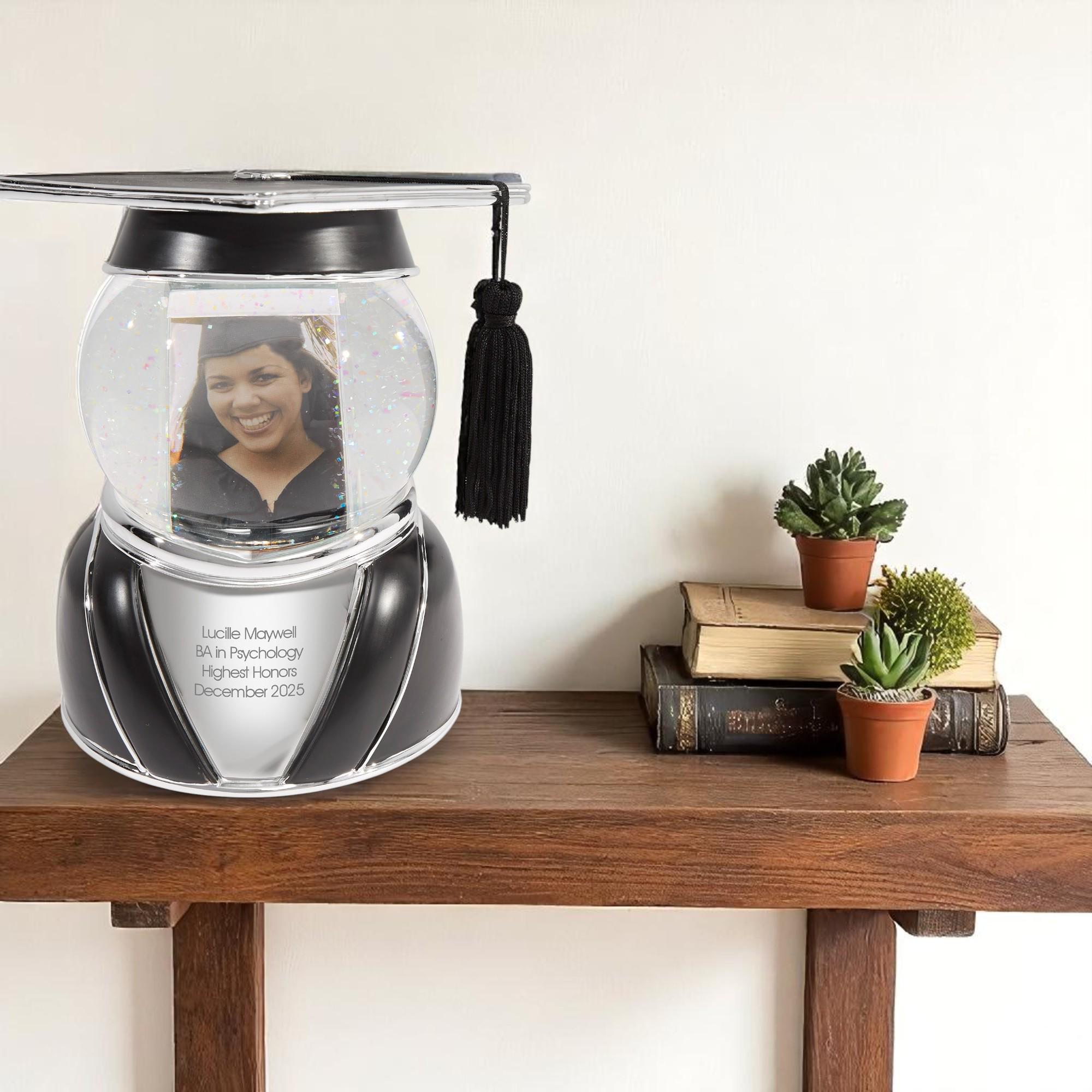 Personalized Graduation Snow Globe - Custom Grad Photo Keepsake - Class ...