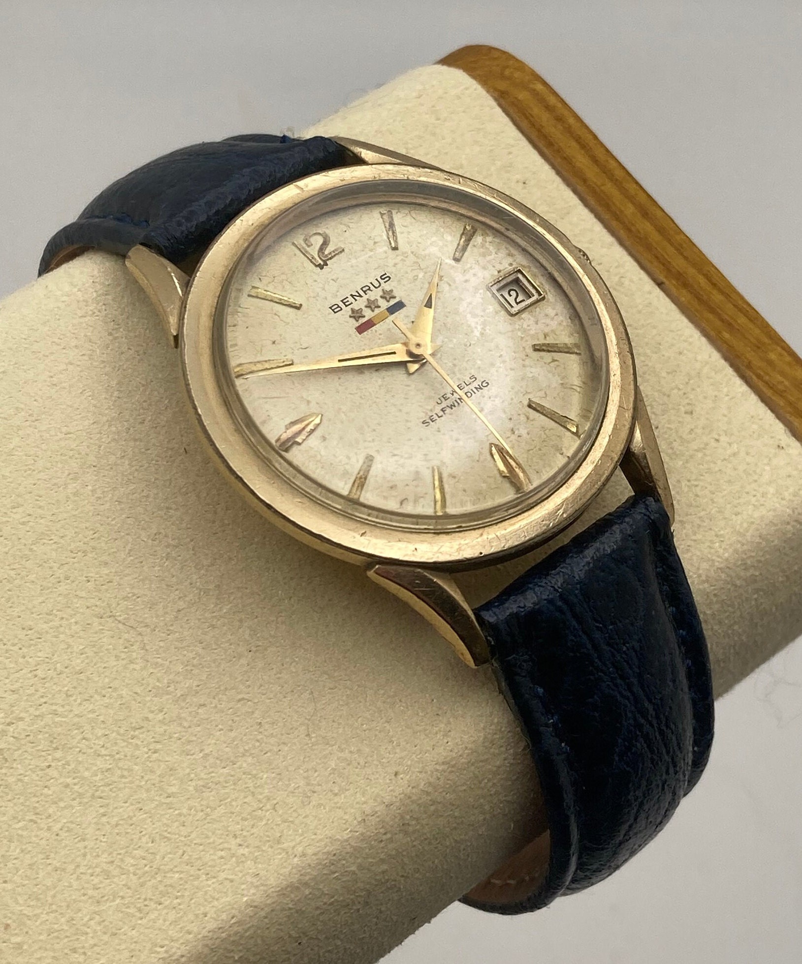 専門ショップ 25 Automatic Benrus 1960's Vintage Jewel 10K FE236 Movement アナログ(手巻き)