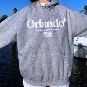 Orlando Florida Hoodie: Oversized Retro Florida Family Vacation Sweatshirt, 90s Florida Sweater, Orlando Hoodie, FL Vacation Surprise Gift