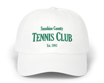 Tennis Club Dad Cap: Embroidered Cotton Baseball Cap