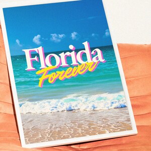 Florida Poster by Sunshine County - Retro Art Print, Florida Travel Poster Wall Art, Vintage Wall Decor, Orlando Florida Gift for Friends