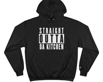 Pickleball Hoodie for Men, Straight Outta Da Kitchen Champion Sweatshirt, Funny Pickleball Gift for Him
