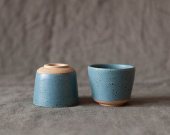 Hand-Thrown Ceramic Espresso Cup - Robins-Egg Blue