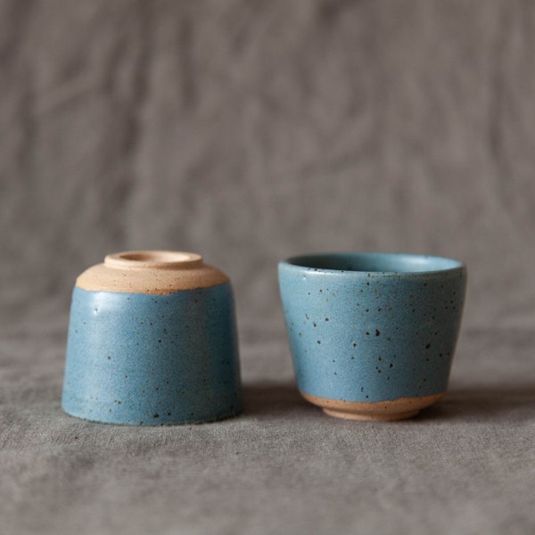 Hand-Thrown Ceramic Espresso Cup - Robins-Egg Blue