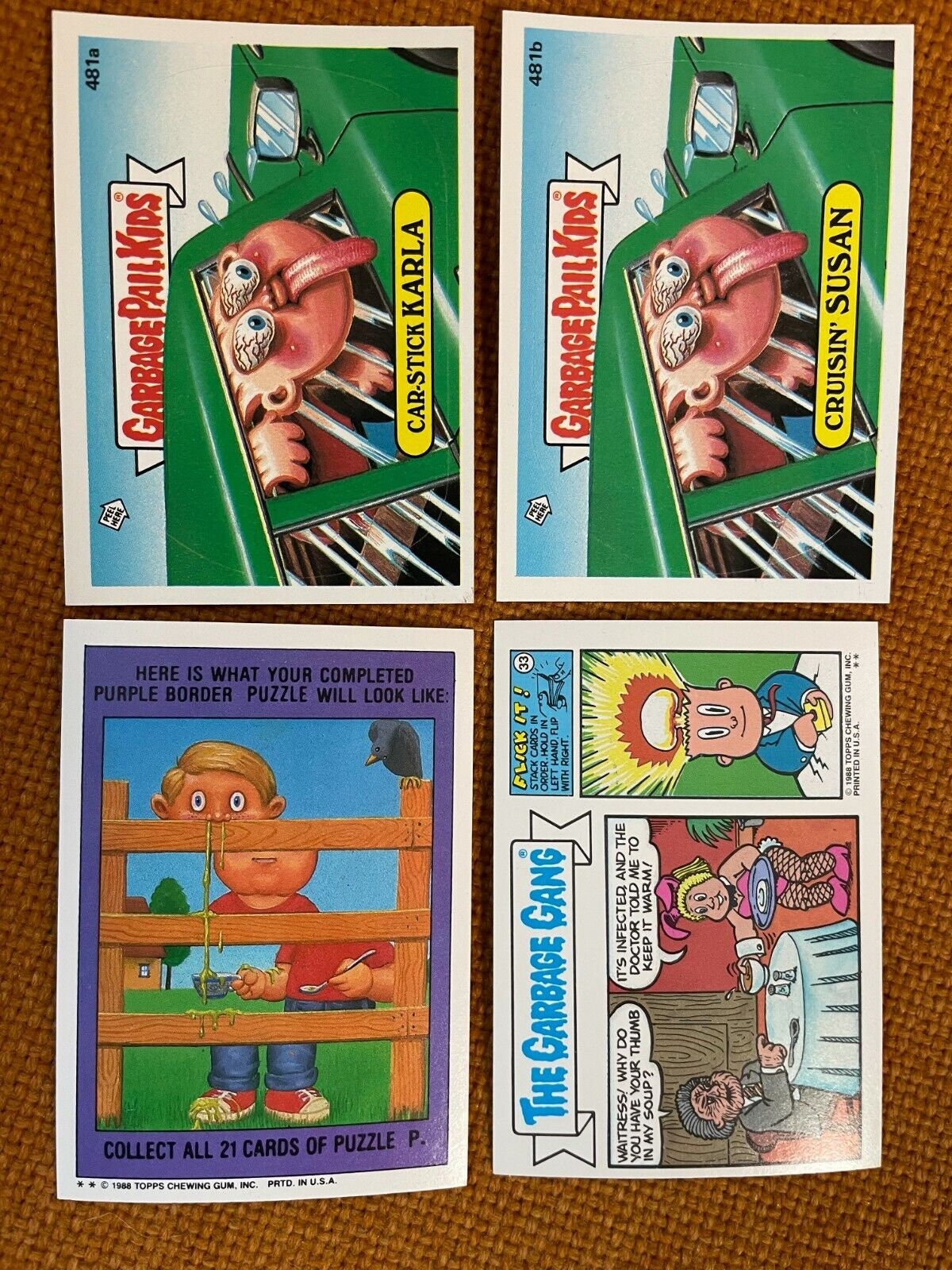 1987 Topps Garbage Pail Kids Original 11th Series 11 GPK 88 1987 Topps Garbage Pail Kids Original 11th Series 11 GPK 88