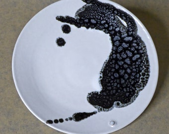 Snow contrasts ceramic dessert plate 2