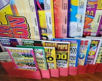 Medium Bingo Organizer. Red. Strip Pull-tab Flash Holder. - Etsy