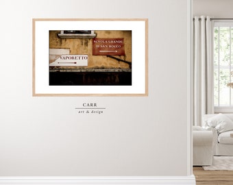 Venice Italy Photograph: Vaporetto Stops, Vintage Travel Wall Decor