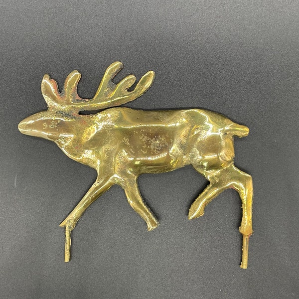 Brass Elk Figurine Etsy
