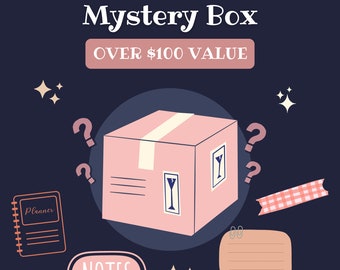 Destash mystery box - planners, stickers, art prints, washi