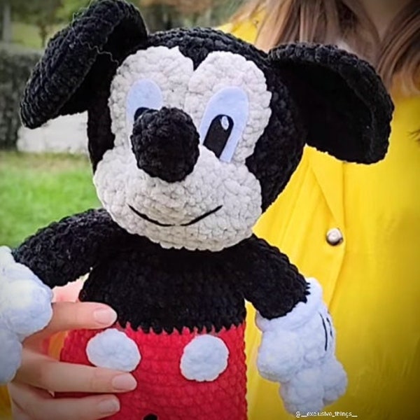 DIY Mickey Mouse Crochet Pattern in English | Amigurumi Tutorial PDF | Handmade Kids Gift