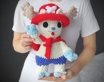 Crochet Toy Tony Tony Chopper Pattern - Fun Amigurumi Tutorial for Cute Children's Gift Idea.