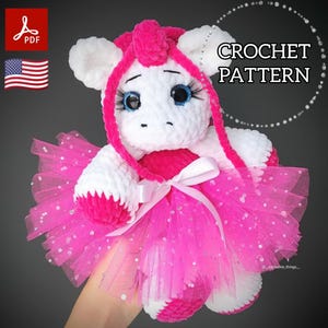 Crochet Unicorn Pattern - PDF Tutorial, Handmade Amigurumi Gift for Kids, DIY Project
