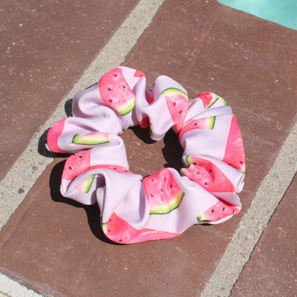 Watermelon Nylon Spandex Scrunchie | Swim Scrunch