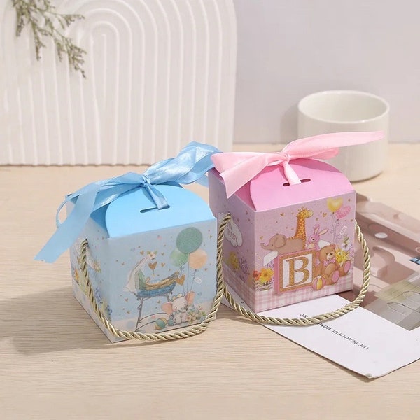 10 Beautiful Baby Shower Favour Boxes, Quality Gender Reveal Favour Boxes, Baby Boy Gift Boxes, Baby Girl Gift Boxes, Baby Decorations