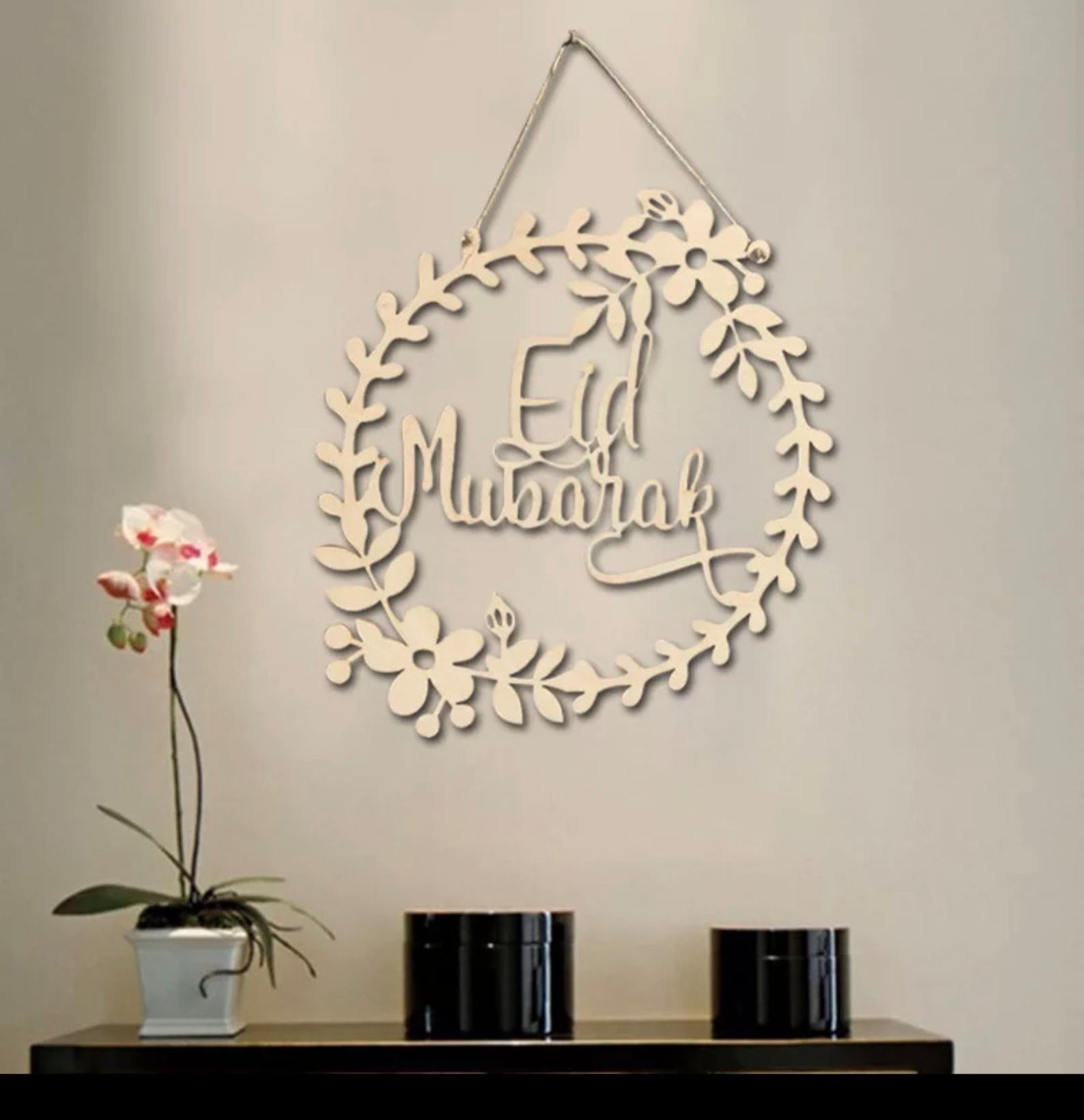 Eid Mubarak Hanging Decoration 3 Pieces, Eid Gift, Hamper Gift, Islamic ...